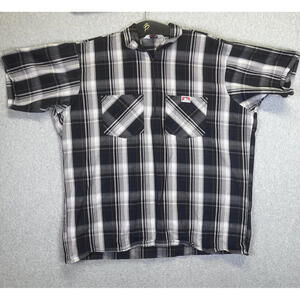 Ben davis plaid print 2xl navy blue white dress wear